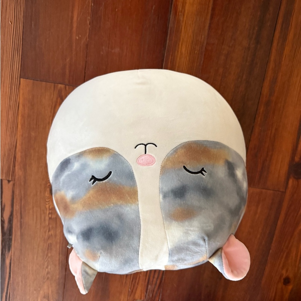 Squishmallows Cream and Gray Sloth Plush